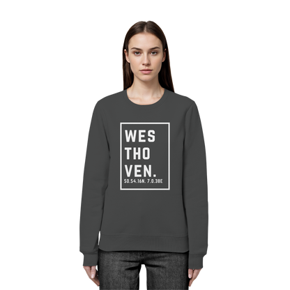 Westhoven Koordinaten (großer Druck auf der Brust) - Organic Basic Unisex Sweatshirt