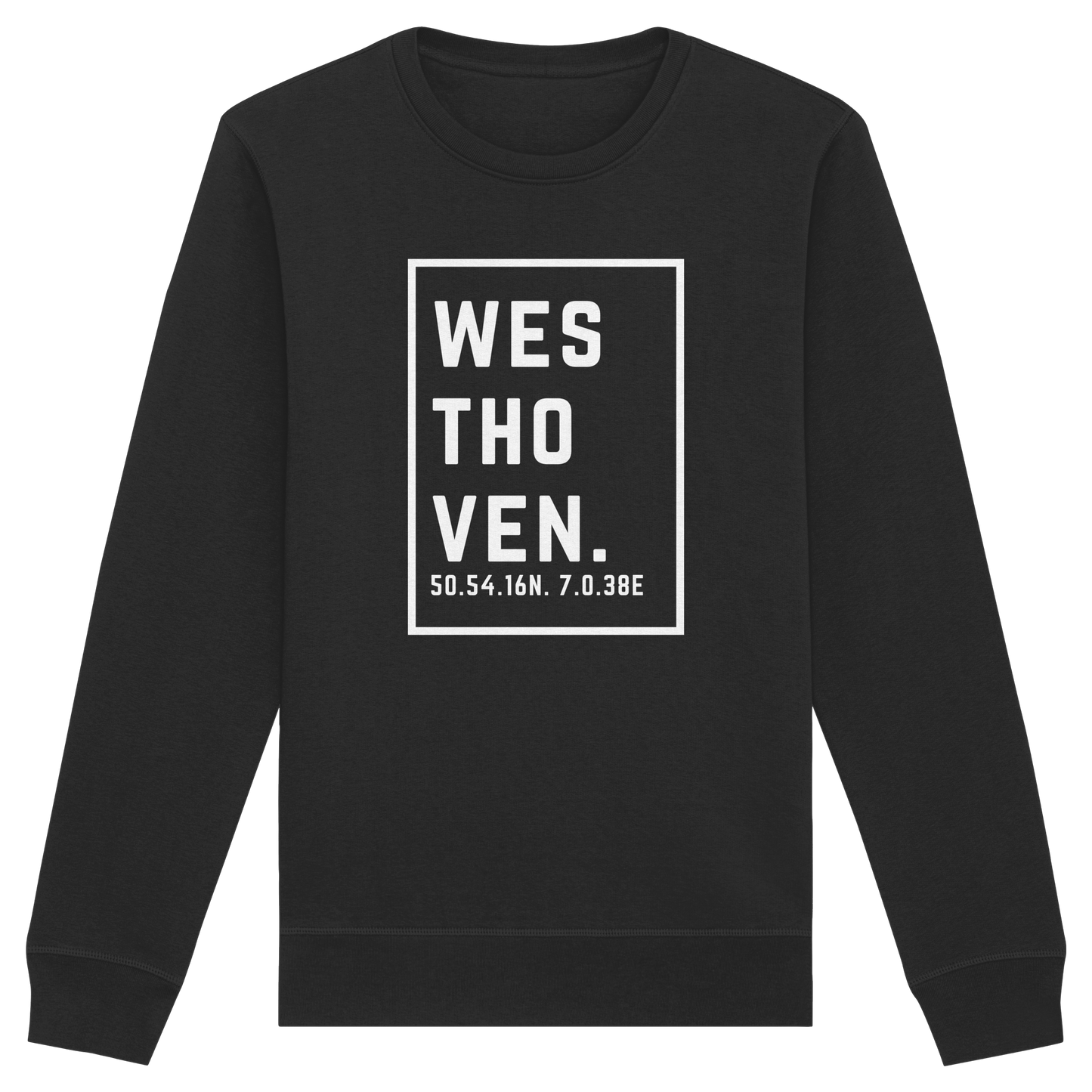 Westhoven Koordinaten (großer Druck auf der Brust) - Organic Basic Unisex Sweatshirt