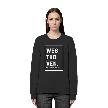 Westhoven Koordinaten (großer Druck auf der Brust) - Organic Basic Unisex Sweatshirt