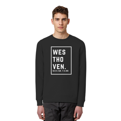 Westhoven Koordinaten (großer Druck auf der Brust) - Organic Basic Unisex Sweatshirt