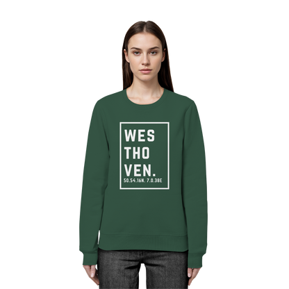 Westhoven Koordinaten (großer Druck auf der Brust) - Organic Basic Unisex Sweatshirt