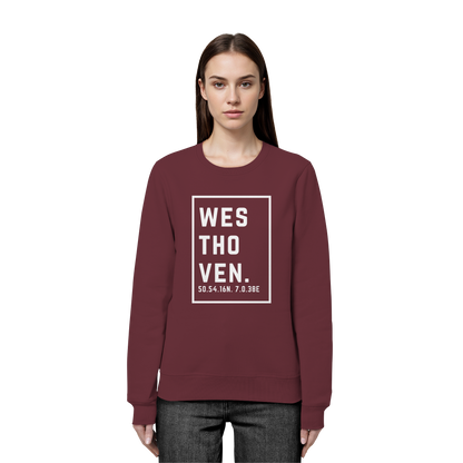 Westhoven Koordinaten (großer Druck auf der Brust) - Organic Basic Unisex Sweatshirt