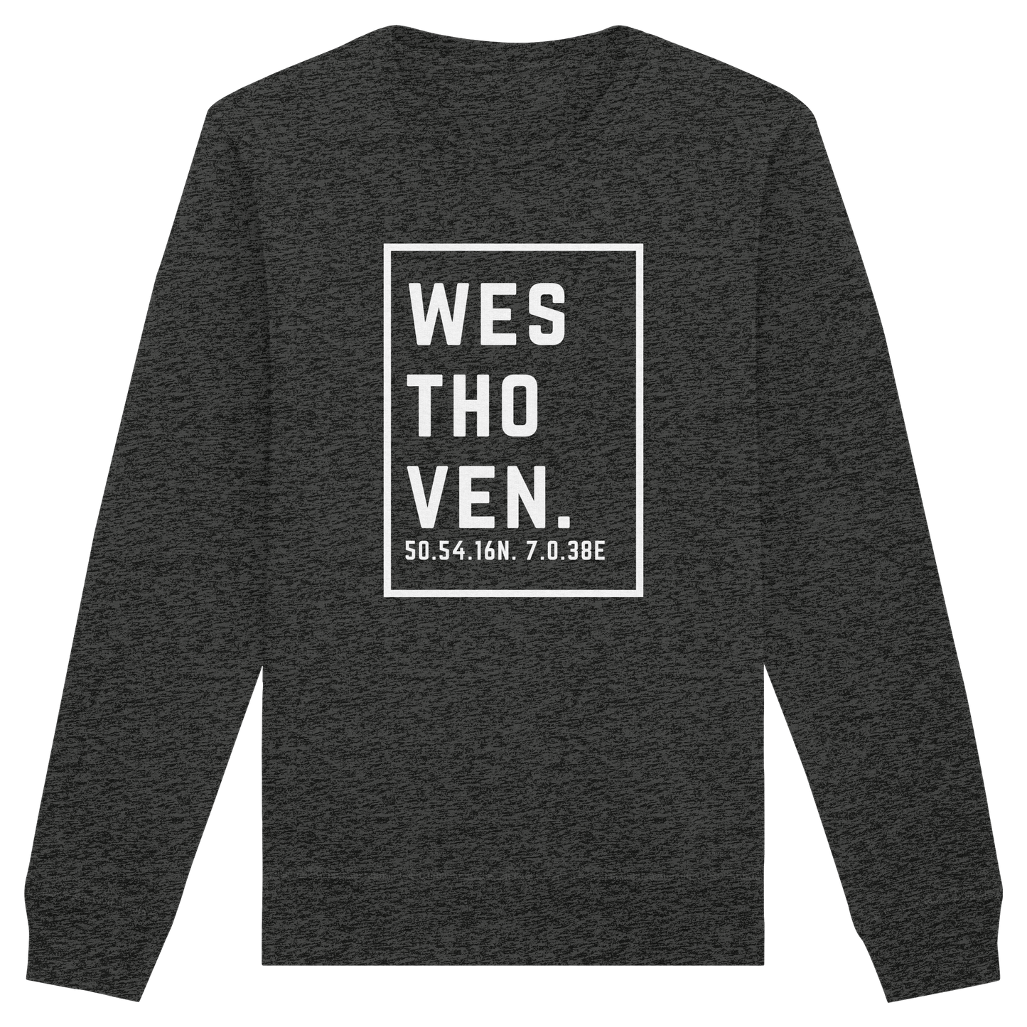 Westhoven Koordinaten (großer Druck auf der Brust) - Organic Basic Unisex Sweatshirt