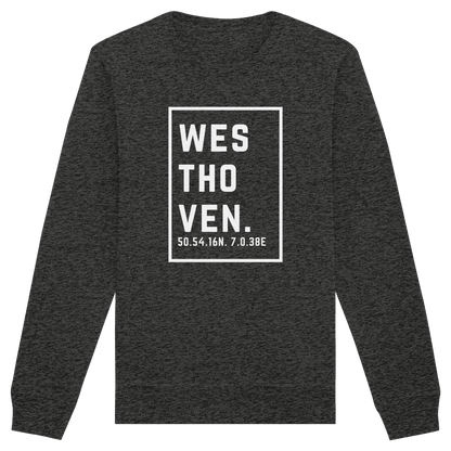 Westhoven Koordinaten (großer Druck auf der Brust) - Organic Basic Unisex Sweatshirt
