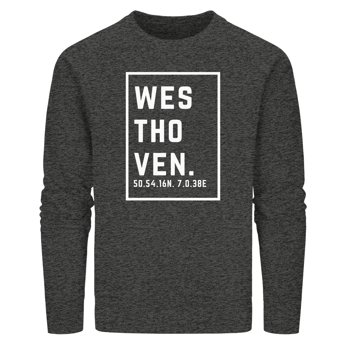 Westhoven Koordinaten (großer Druck auf der Brust) - Organic Basic Unisex Sweatshirt
