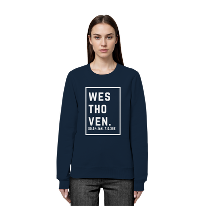 Westhoven Koordinaten (großer Druck auf der Brust) - Organic Basic Unisex Sweatshirt