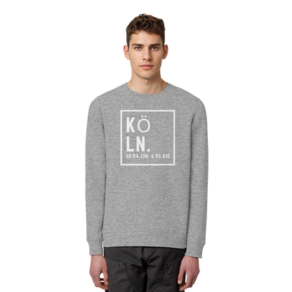 Köln Koordinaten (großer Druck auf der Brust) - Organic Basic Unisex Sweatshirt