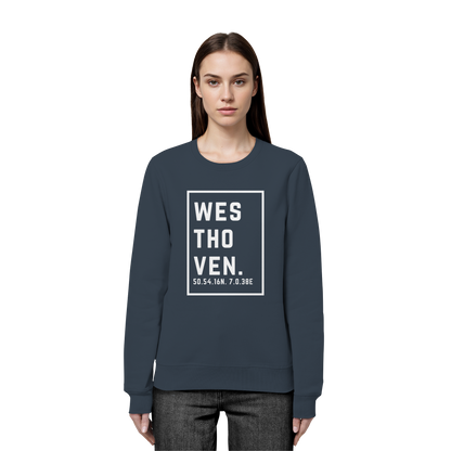Westhoven Koordinaten (großer Druck auf der Brust) - Organic Basic Unisex Sweatshirt