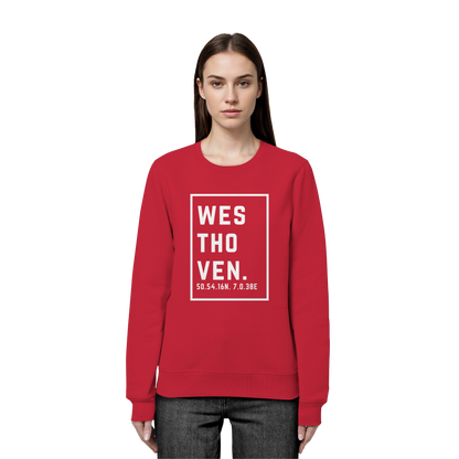 Westhoven Koordinaten (großer Druck auf der Brust) - Organic Basic Unisex Sweatshirt