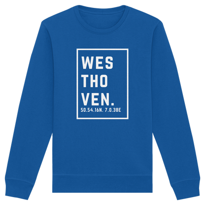 Westhoven Koordinaten (großer Druck auf der Brust) - Organic Basic Unisex Sweatshirt