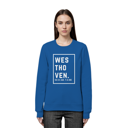 Westhoven Koordinaten (großer Druck auf der Brust) - Organic Basic Unisex Sweatshirt