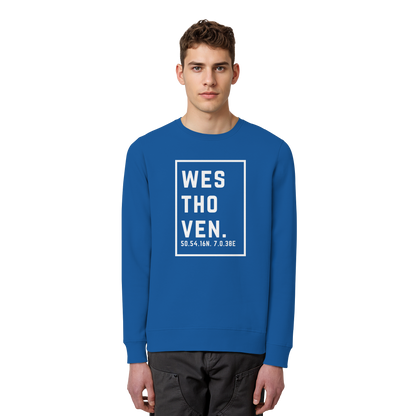 Westhoven Koordinaten (großer Druck auf der Brust) - Organic Basic Unisex Sweatshirt