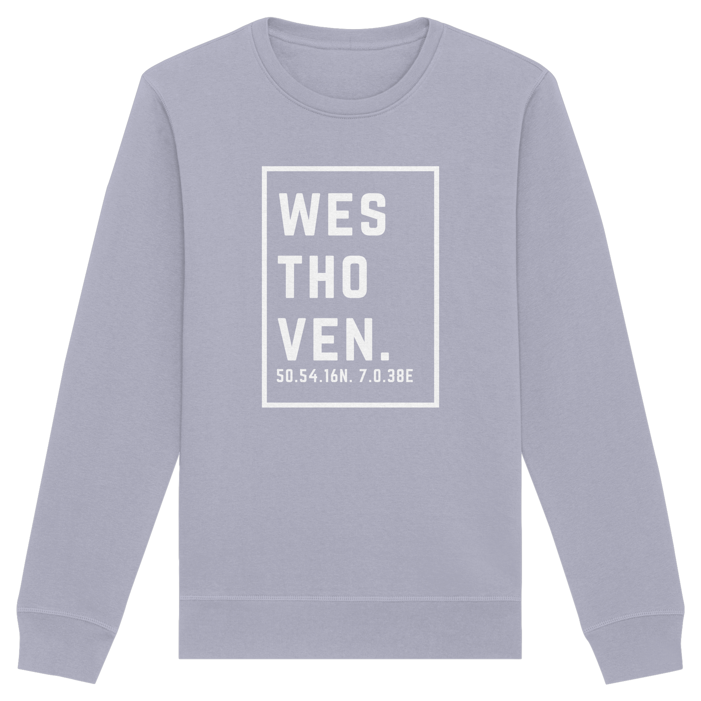 Westhoven Koordinaten (großer Druck auf der Brust) - Organic Basic Unisex Sweatshirt