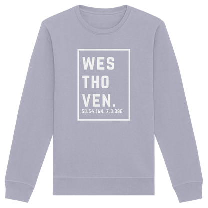 Westhoven Koordinaten (großer Druck auf der Brust) - Organic Basic Unisex Sweatshirt