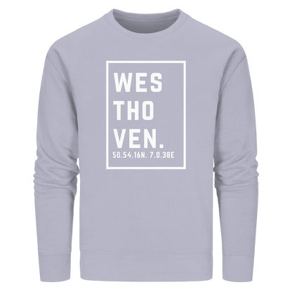 Westhoven Koordinaten (großer Druck auf der Brust) - Organic Basic Unisex Sweatshirt