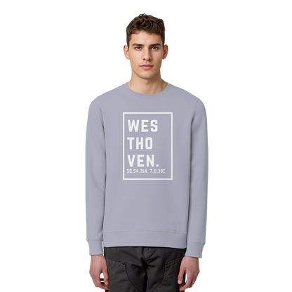 Westhoven Koordinaten (großer Druck auf der Brust) - Organic Basic Unisex Sweatshirt