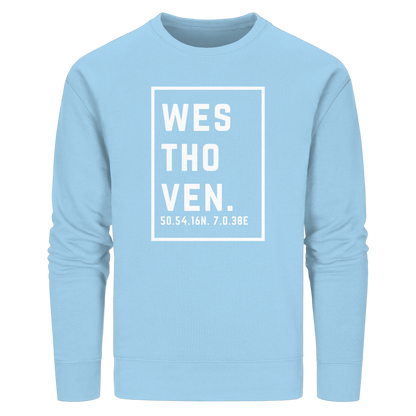 Westhoven Koordinaten (großer Druck auf der Brust) - Organic Basic Unisex Sweatshirt
