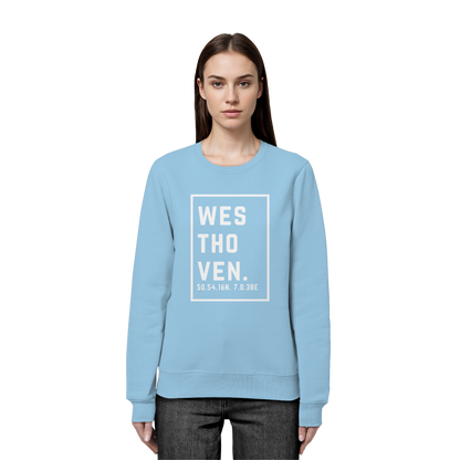 Westhoven Koordinaten (großer Druck auf der Brust) - Organic Basic Unisex Sweatshirt