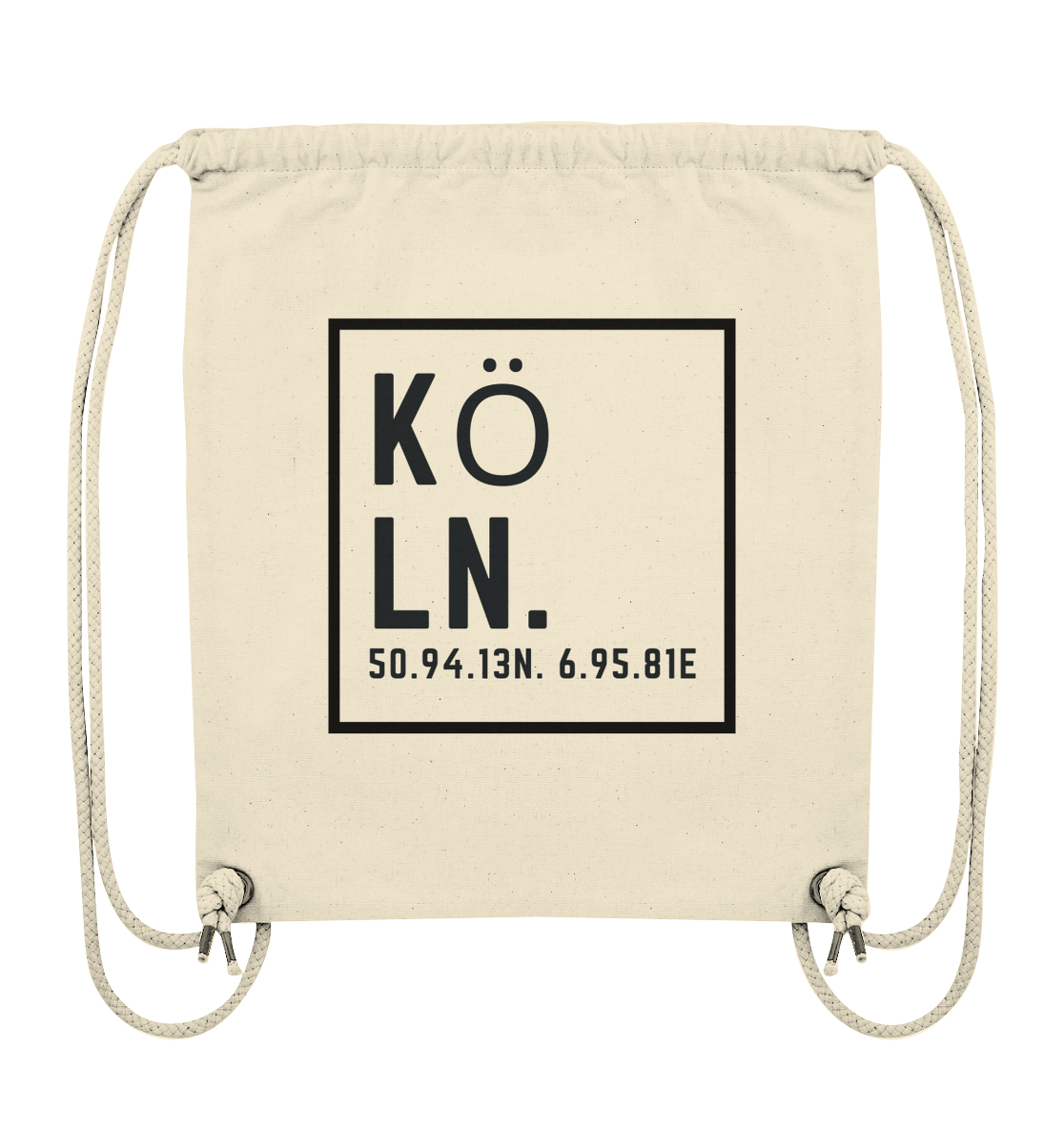 Köln Koordinaten (Druck) - Accessoires - Organic Gym-Bag