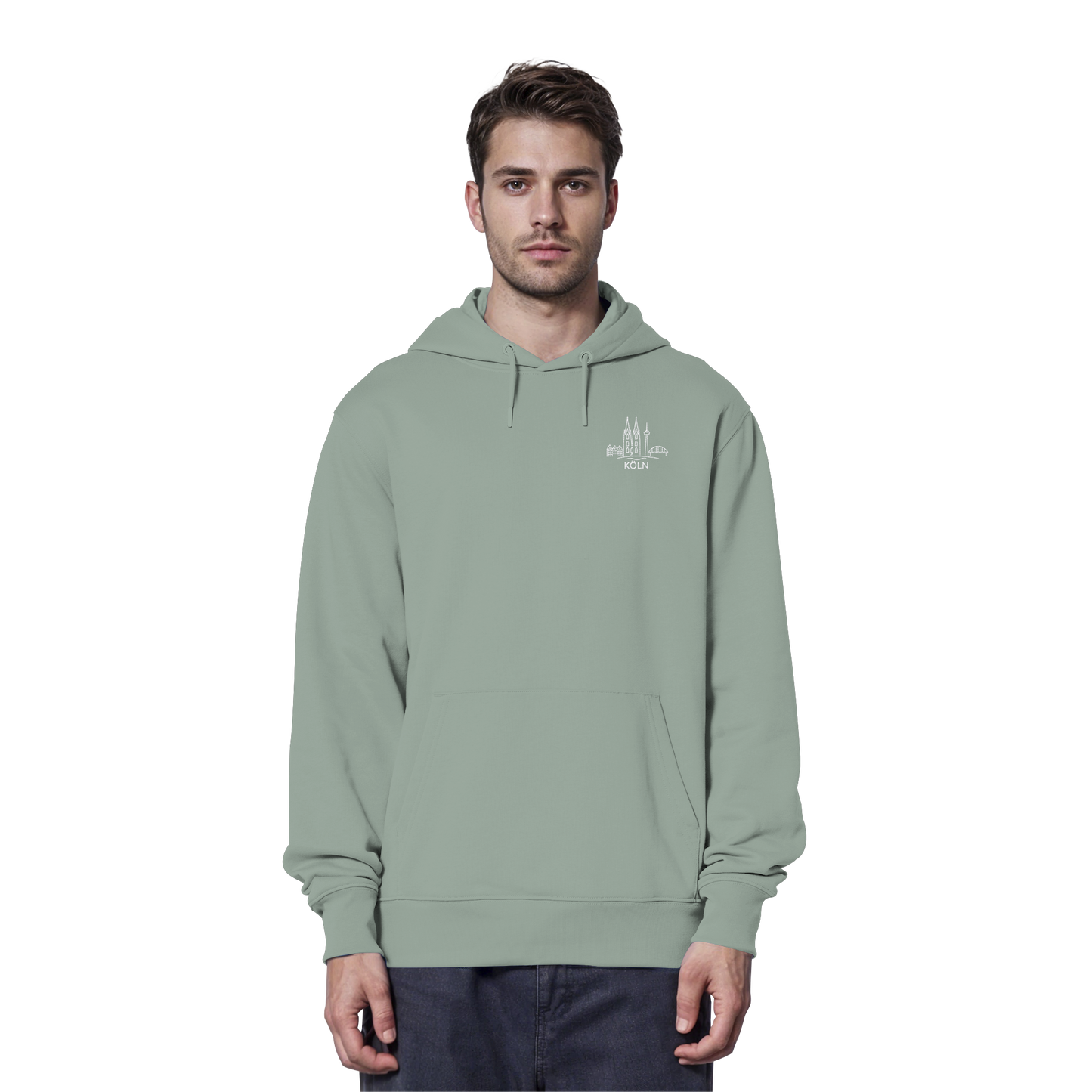 Köln Skyline Stick - Organic Hoodie
