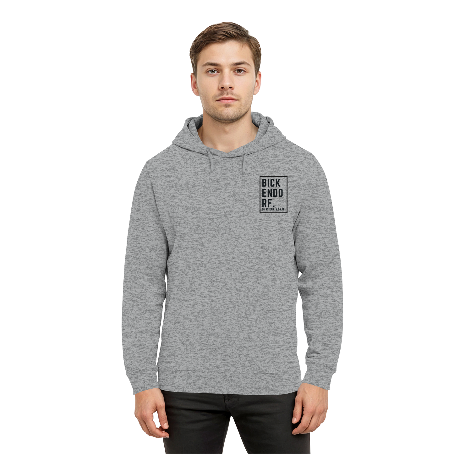 Bickendorf Koordinaten (kleiner Druck auf der Brust) - Organic Hoodie B&C