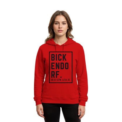 Bickendorf Koordinaten (großer Druck auf der Brust) - Organic Hoodie B&C