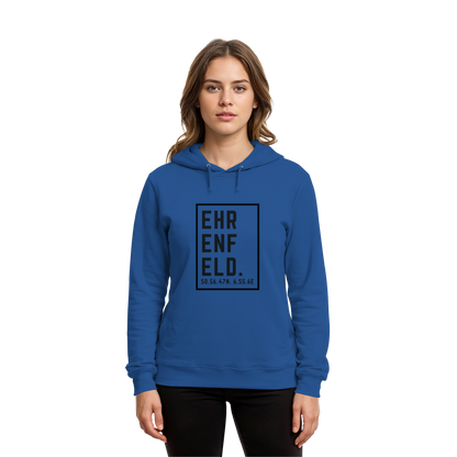 Ehrenfeld Koordinaten (großer Druck auf der Brust) - Organic Hoodie B&C