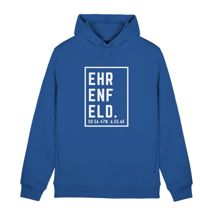 Ehrenfeld Koordinaten (großer Druck auf der Brust) - Organic Hoodie B&C