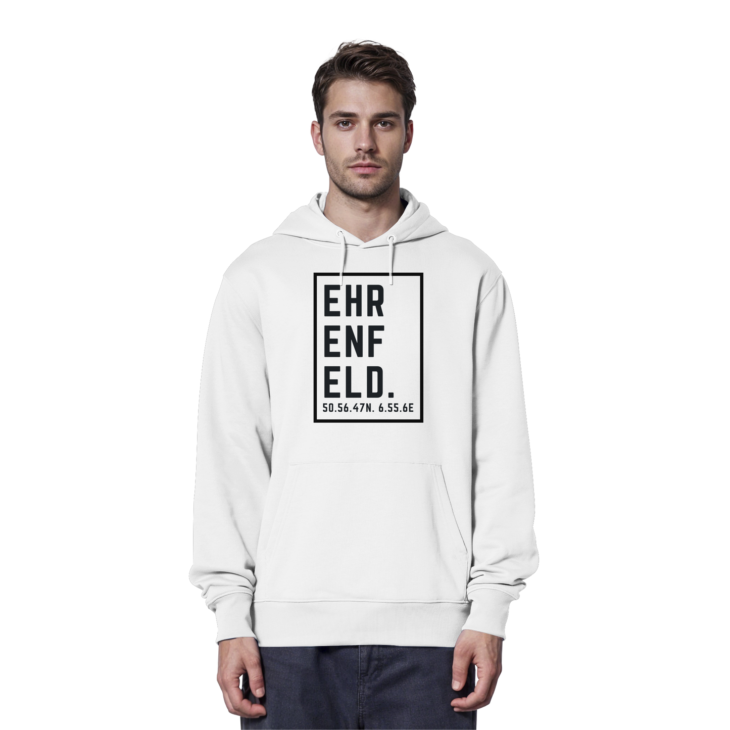 Ehrenfeld Koordinaten (großer Druck auf der Brust) - Organic Hoodie