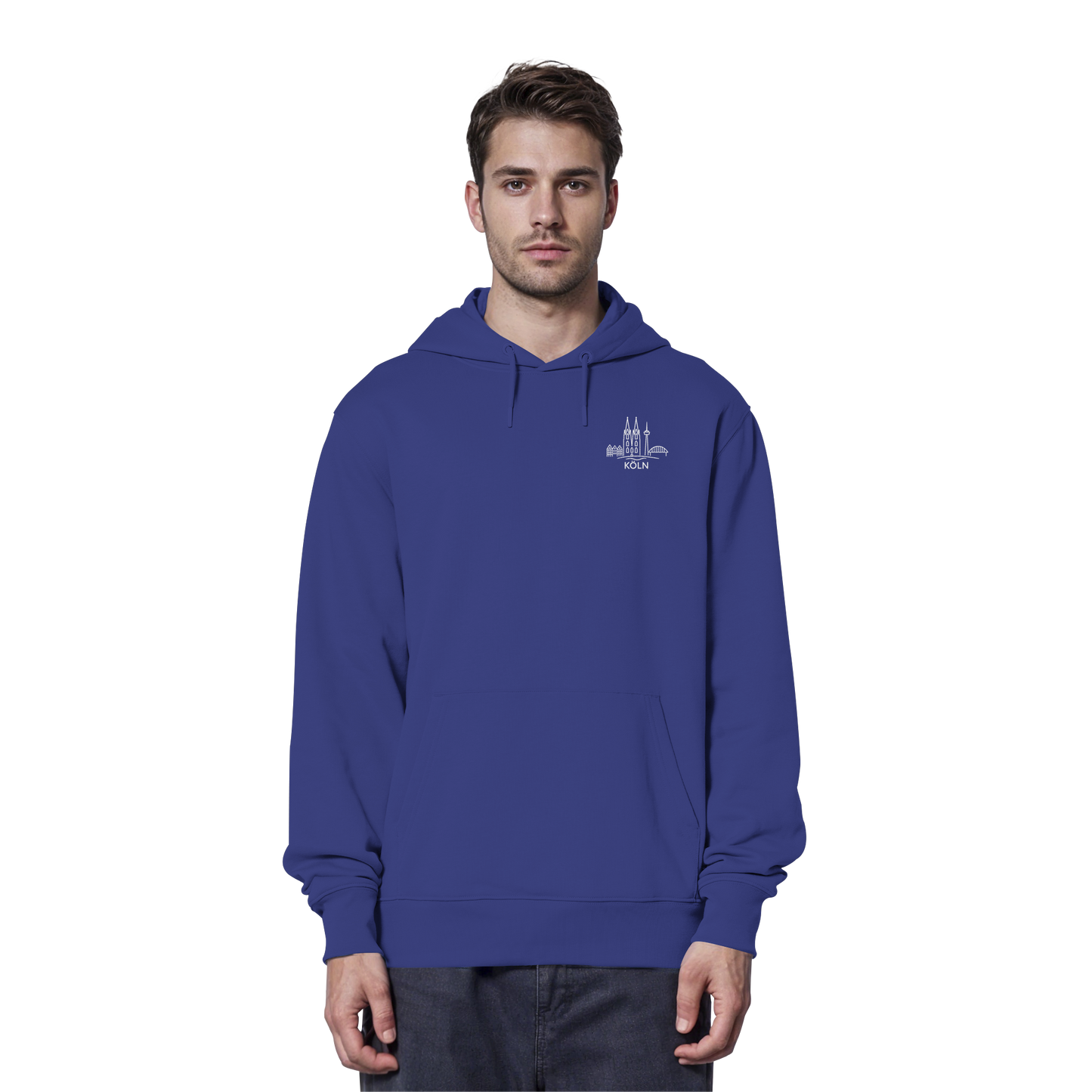 Köln Skyline Stick - Organic Hoodie