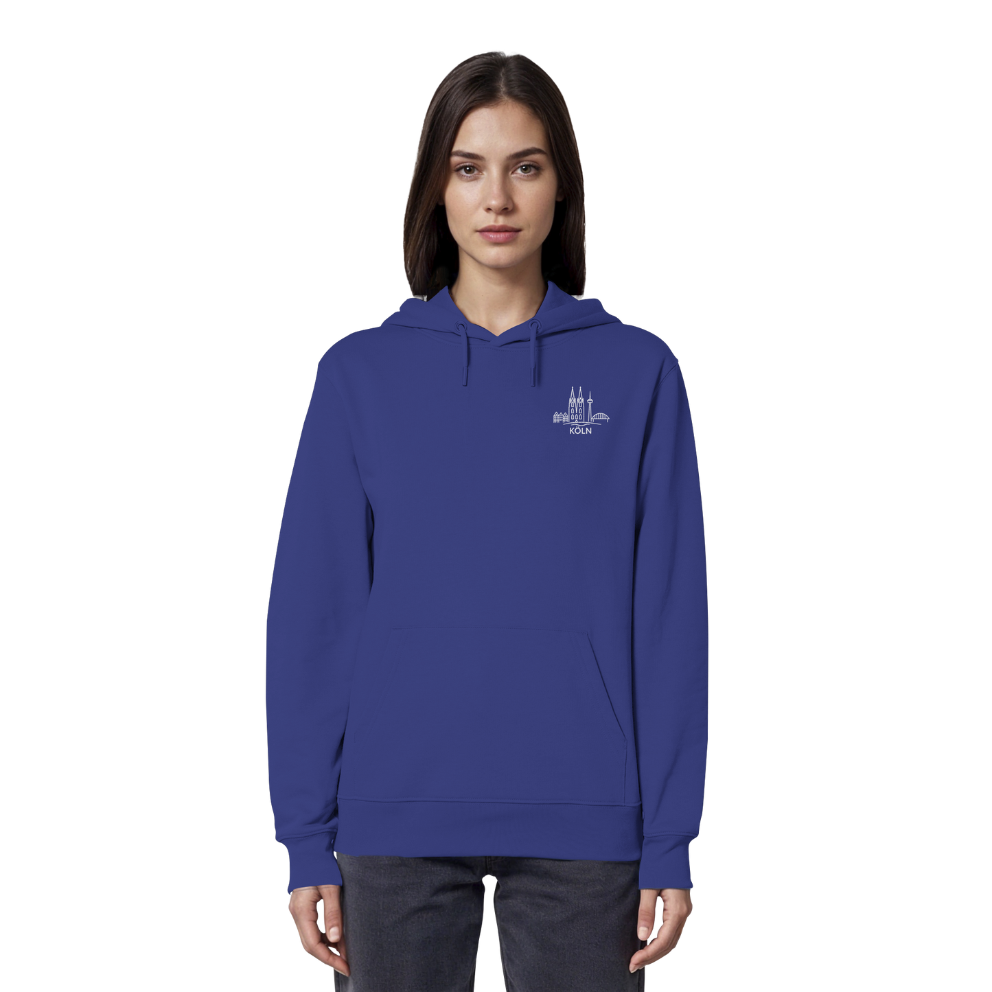 Köln Skyline Stick - Organic Hoodie