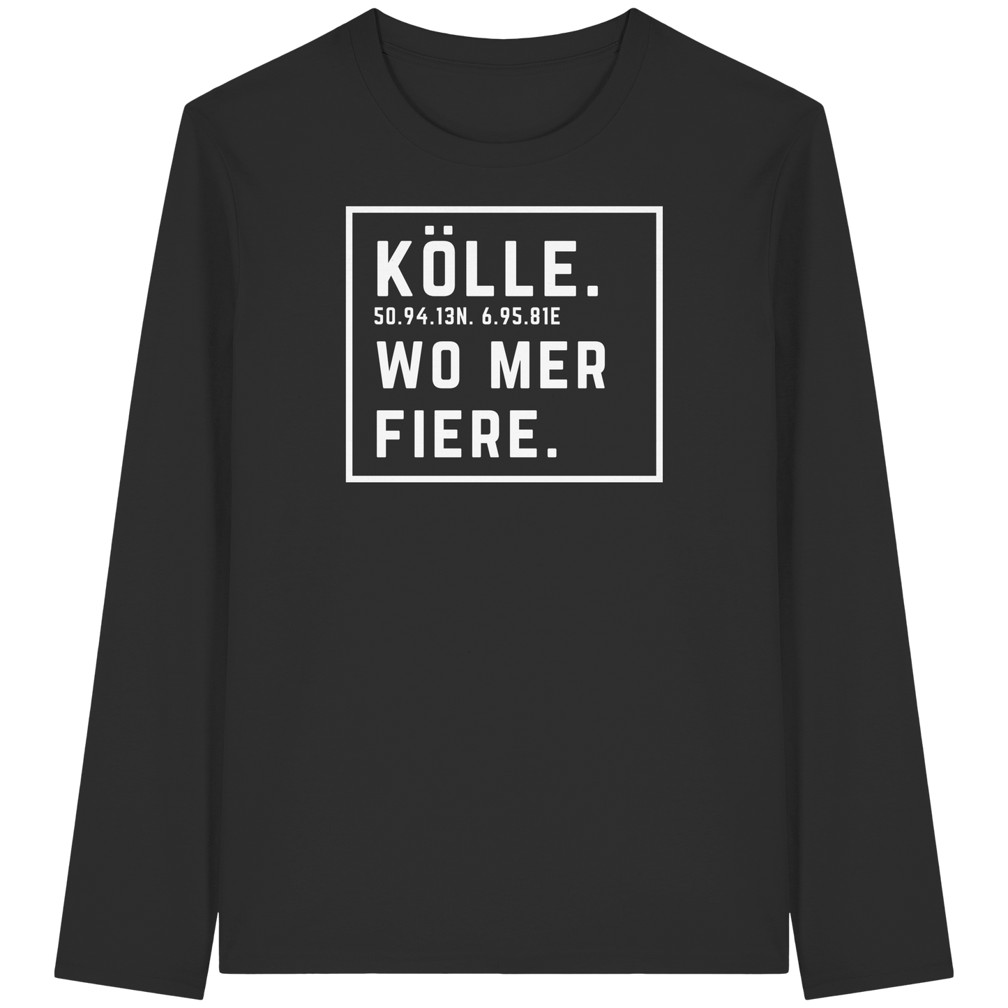 Kölle Fiere Druck  - Organic Longsleeve T-Shirt