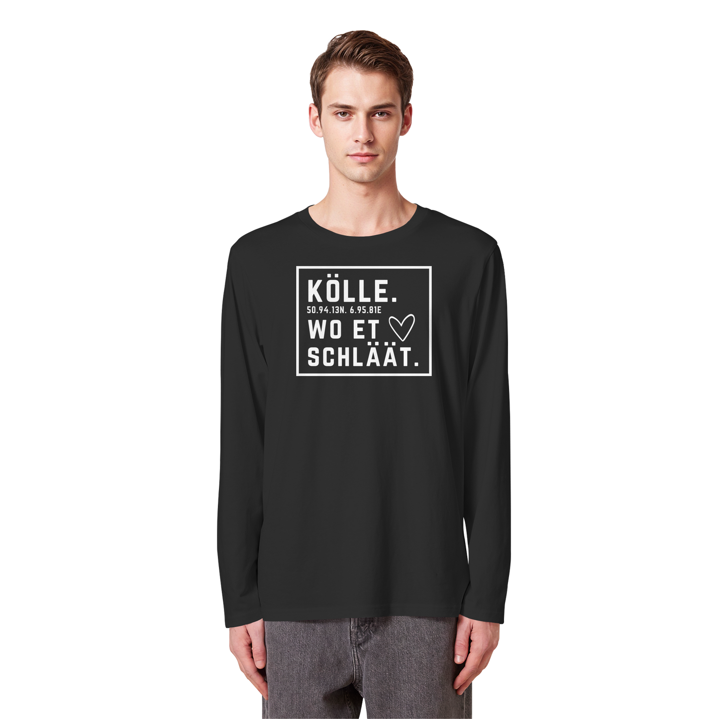 Kölle Hätz Druck - Organic Longsleeve T-Shirt