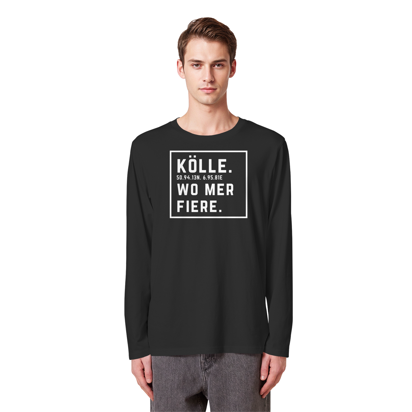 Kölle Fiere Druck  - Organic Longsleeve T-Shirt