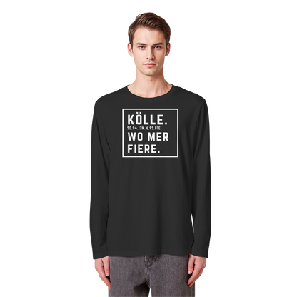 Kölle Fiere Druck  - Organic Longsleeve T-Shirt