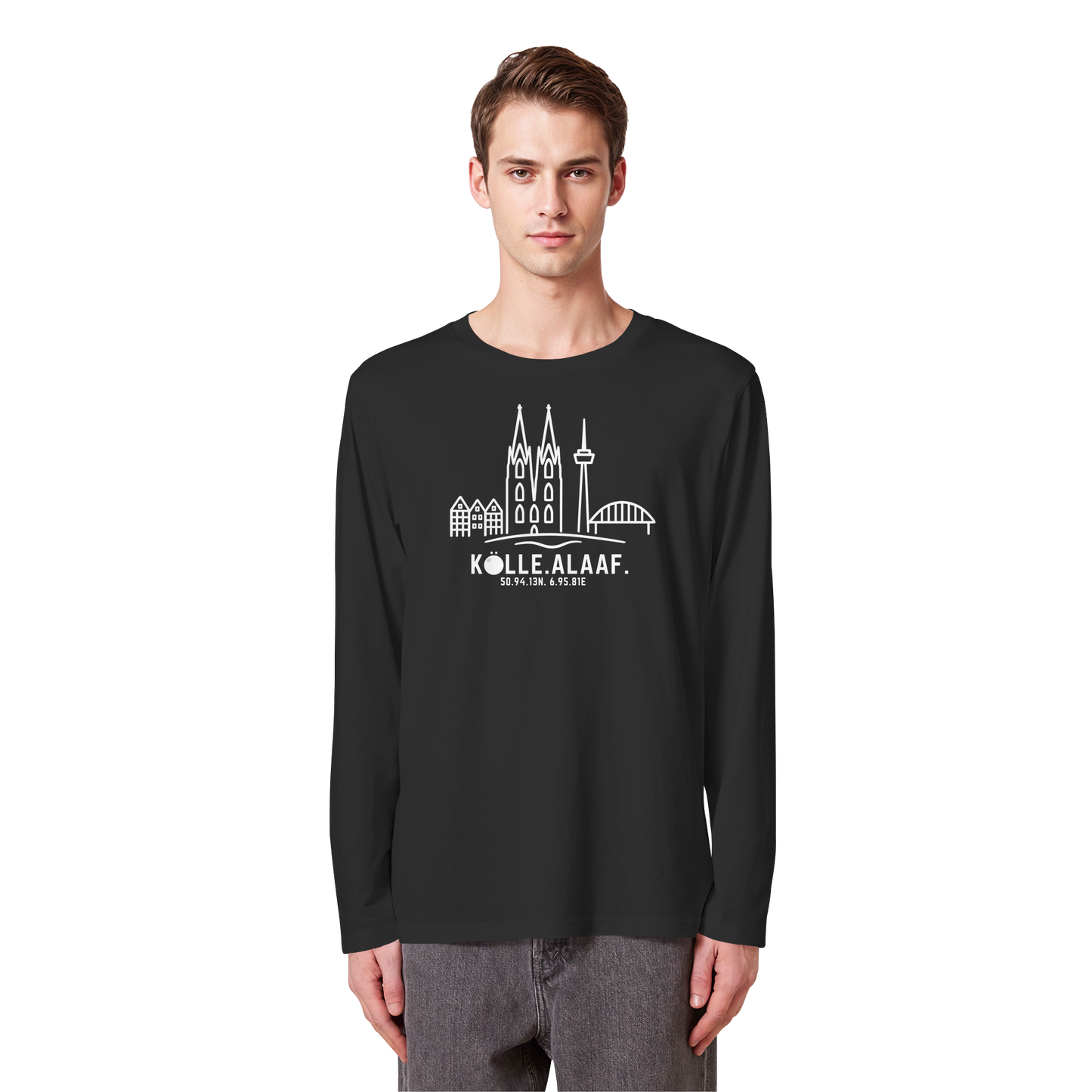 Skyline Alaaf Druck - Organic Longsleeve T-Shirt
