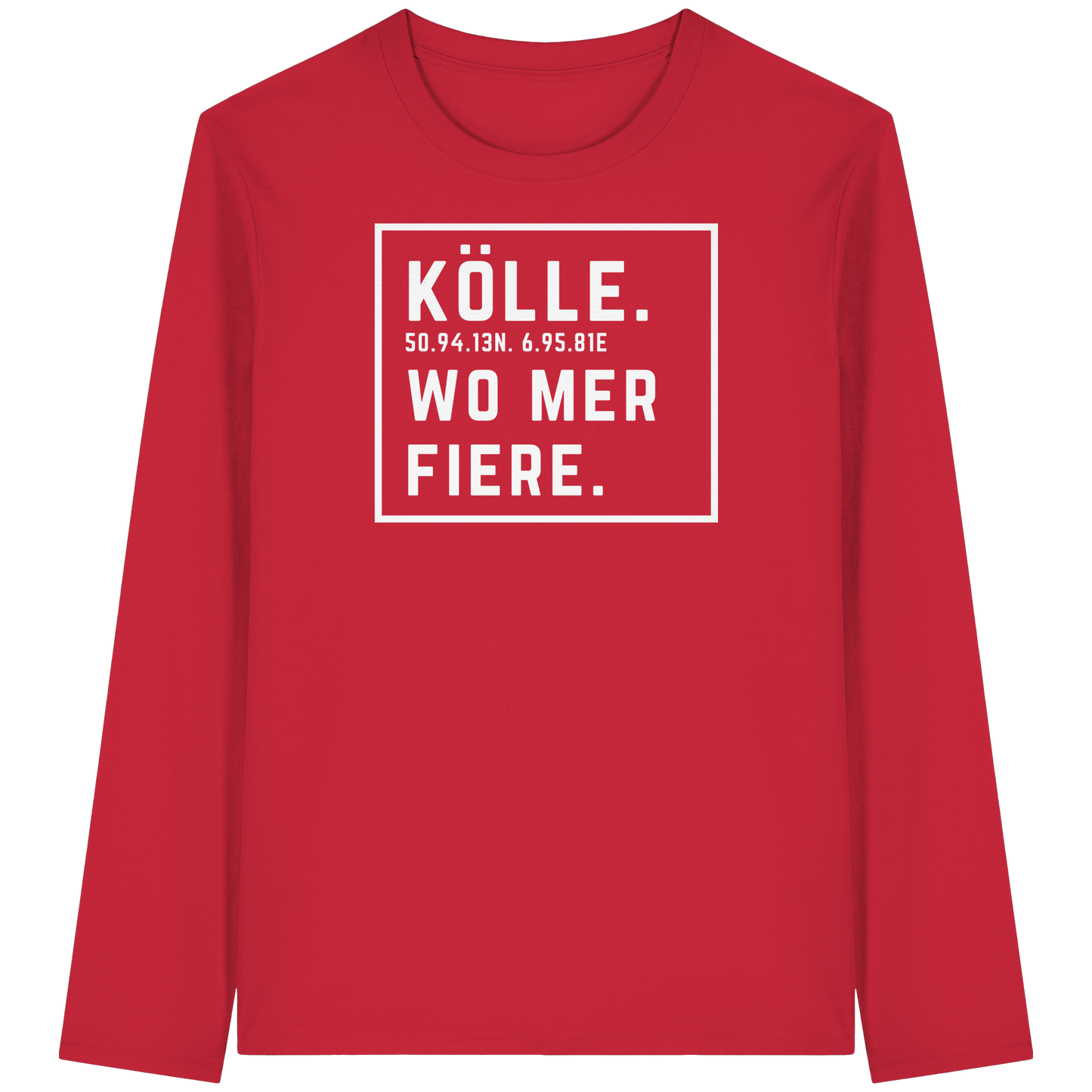 Kölle Fiere Druck  - Organic Longsleeve T-Shirt