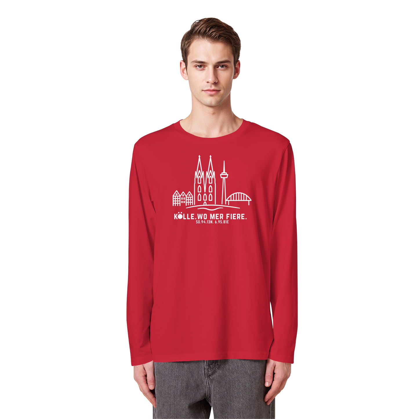 Skyline Fiere Druck - Organic Longsleeve T-Shirt