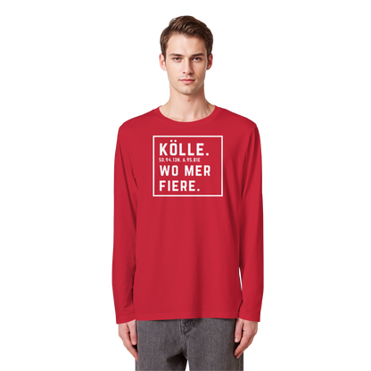 Kölle Fiere Druck  - Organic Longsleeve T-Shirt