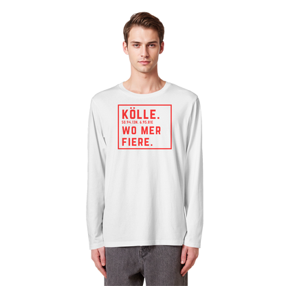 Kölle Fiere Druck - Organic Longsleeve T-Shirt