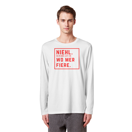 Niehl Fiere Druck - Organic Longsleeve T-Shirt