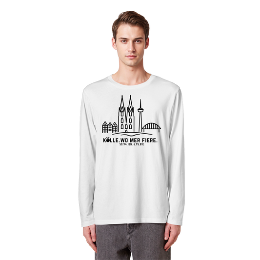 Skyline Fiere Druck - Organic Longsleeve T-Shirt