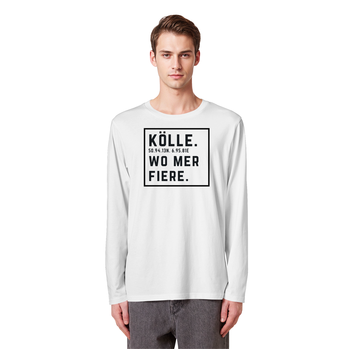 Kölle Fiere Druck - Organic Longsleeve T-Shirt