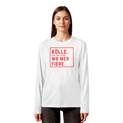 Kölle Fiere Druck - Organic Longsleeve T-Shirt