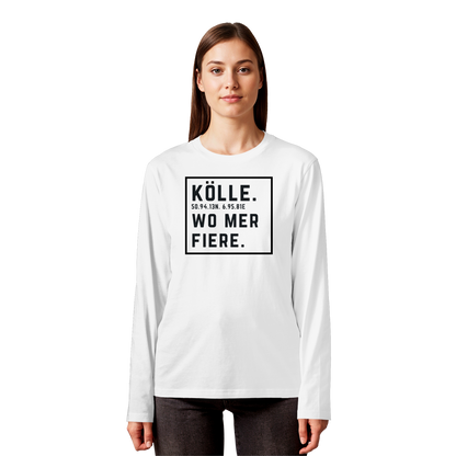 Kölle Fiere Druck - Organic Longsleeve T-Shirt
