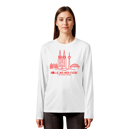 Skyline Fiere Druck  - Organic Longsleeve T-Shirt