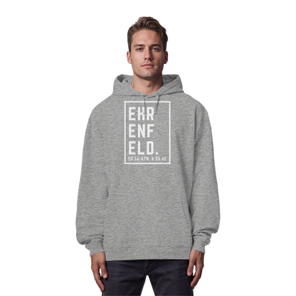 Ehrenfeld Koordinaten (großer Druck auf der Brust) - Organic Oversize Hoodie