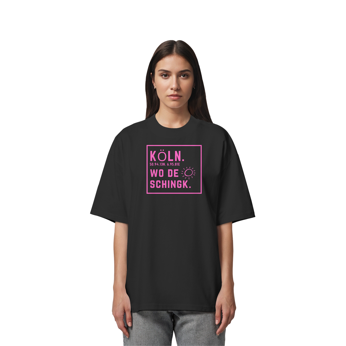 Wo de Sonn schingk - Köln Druck  - Organic Oversize Shirt