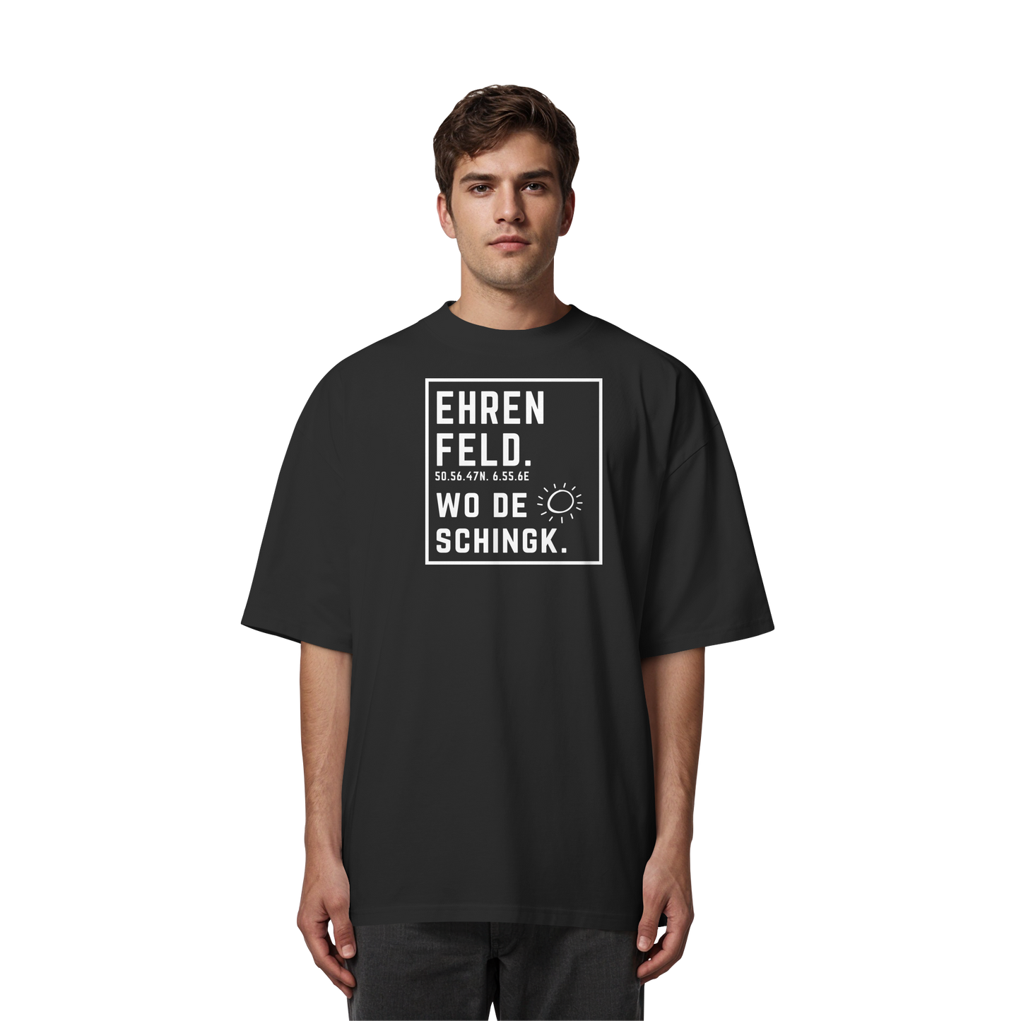 Wo de Sonn schingk - Ehrenfeld Druck - Organic Oversize Shirt