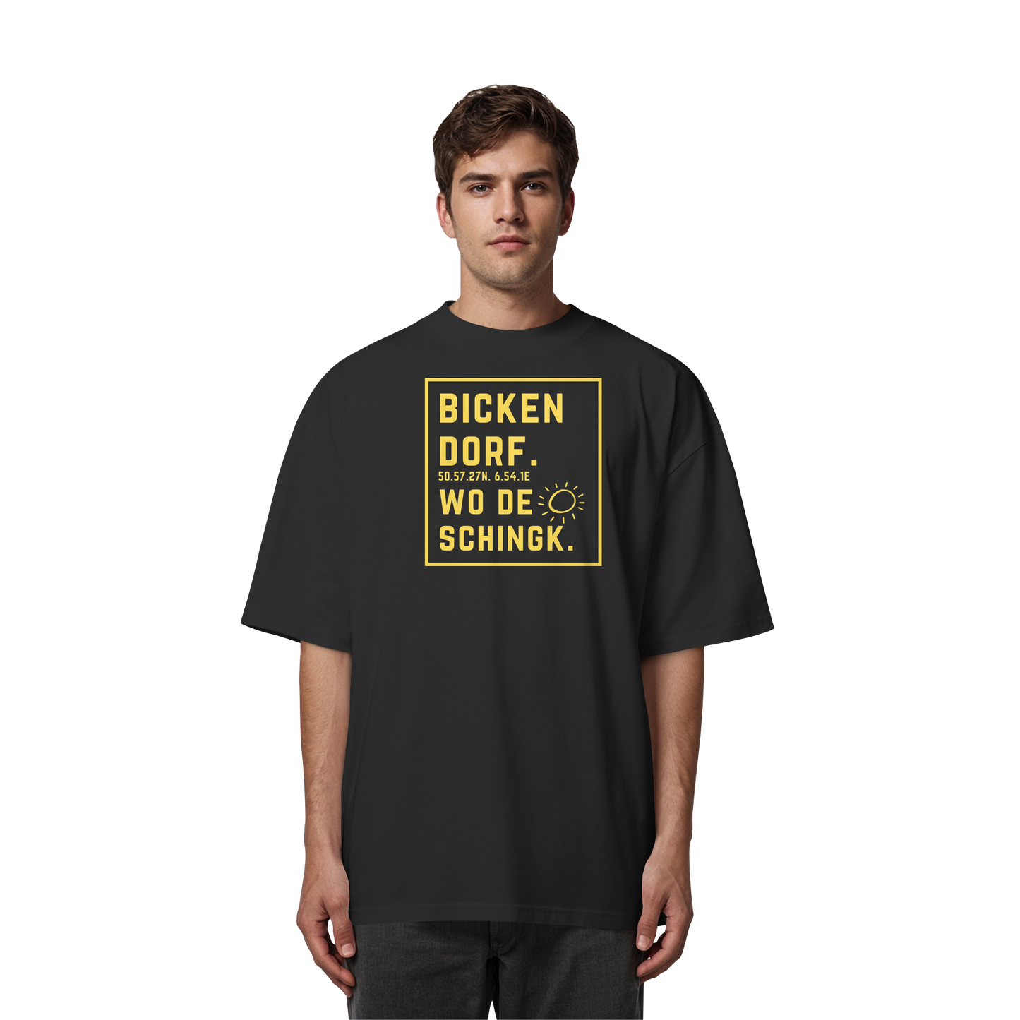 Wo de Sonn schingk - Bickendorf Druck - Organic Oversize Shirt